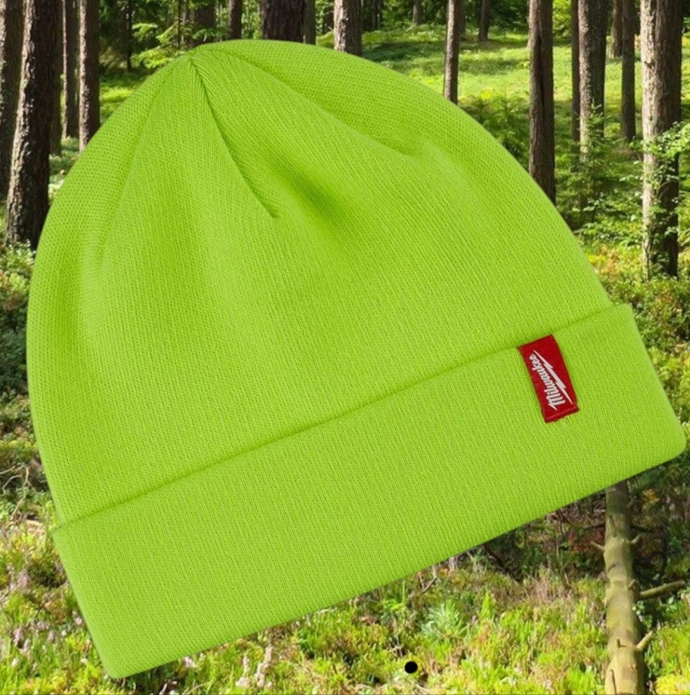 Milwaukee Tools Knit Cuffed Hi Visibility Neon Yellow Beanie